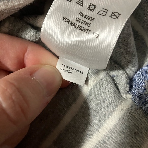 Gray and White Striped Long Sleeve Top - Picture 4 of 8